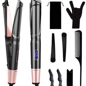 hair straightener and curler in 2 in 1